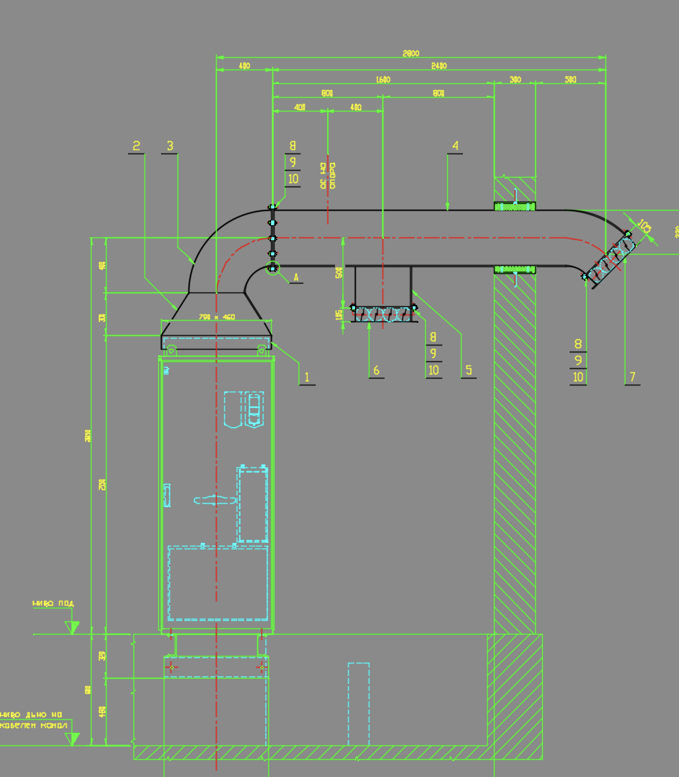 AutoCAD чертеж на рама